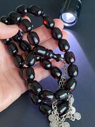 30-40 YILLIK OSMANLI BENZETME KEHRİBAR ÇOK İRİ BOY TESBİH