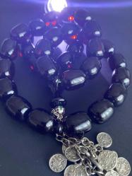 30-40 YILLIK OSMANLI BENZETME KEHRİBAR ÇOK İRİ BOY TESBİH