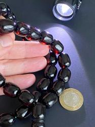 30-40 YILLIK OSMANLI BENZETME KEHRİBAR ÇOK İRİ BOY TESBİH