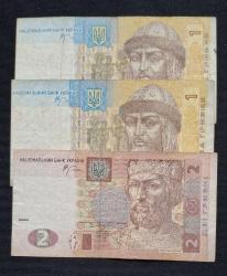 Ukrayna 1-1-2 Grivna ÇT KAĞIT PARA