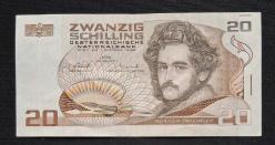 Avusturya 20 Schilling 1986 ÇÇT KAĞIT PARA