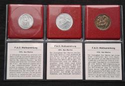 San Marino 3 Lü Fao Hatıra ÇİL MADENİ PARA (Sertifikalı)