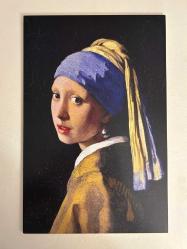 İNCİ KÜPELİ KIZ TABLOSU  - AHŞAP PANO