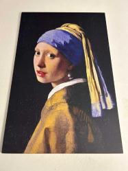 İNCİ KÜPELİ KIZ TABLOSU  - AHŞAP PANO