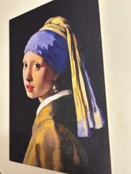 İNCİ KÜPELİ KIZ TABLOSU  - AHŞAP PANO