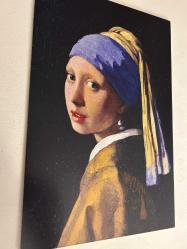 İNCİ KÜPELİ KIZ TABLOSU  - AHŞAP PANO