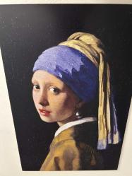 İNCİ KÜPELİ KIZ TABLOSU  - AHŞAP PANO