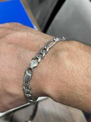 925 damgalı erkek gümüş bileklik