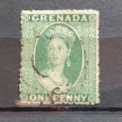 KAMPANYALI ÜRÜN: İngiliz Sömürgesi , Grenada1861-80 ,  Kraliçe Victoria Calon , 1d yeşil