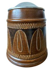 Alman Nostaljik Zin Kapaklı Tankar Bira Bardağı