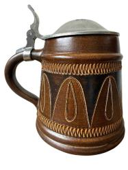 Alman Nostaljik Zin Kapaklı Tankar Bira Bardağı