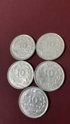 1984,1985,1986,1987,1988 10 TÜRK LİRASI SERİ 5 Lİ