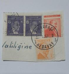 Azdavay Pınarbaşı  DAMGA 1950 li yıllar  Posta Tarihi Damga Koleksiyonu