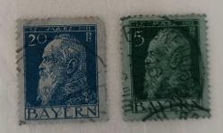 Almanya Bayern 1911 _ damgalı pullar