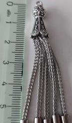 ORTA DÖNEM ANTİK MUHTEŞEM NİKEL-PİRİNÇ ALAŞIMLI MÜTHİŞ İŞLEMELİ TESPİH PÜSKÜLÜ Ç4CCC2 NADİR