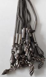 OSMANLI DÖNEMİ ANTİK MUHTEŞEM GÜMÜŞ SARAYSAL TESPİH PÜSKÜLÜ 2WW1RR1 PEK ÇIKMAZ