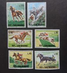 1966  San Marino  -  At Yarışları Binicilik Sporu - MNH - DAMGASIZ MNH  Pul TAM SERİ  -  YABANCI Posta Pulu