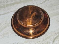 20173-ÇOK ŞİRİN BAKIR ÜZERİ İŞLEMELİ VAZO/ŞEKERLİK/MUMLUK ÇOK AMAÇLI OBJE