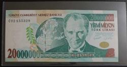 7.EMİSYON C SERİSİ 20.000.000 LİRA ÇİL KONDİSYONDA