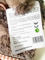 Flo'sToys Love Yazılı Kuzu Peluş Oyuncak Etiketi Üzerinde 70 cm