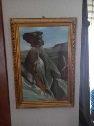 57x40cm eski duralitustu yağlıboya tablo