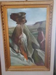 57x40cm eski duralitustu yağlıboya tablo