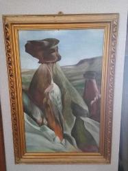 57x40cm eski duralitustu yağlıboya tablo