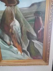 57x40cm eski duralitustu yağlıboya tablo