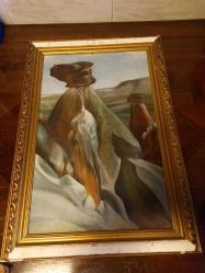 57x40cm eski duralitustu yağlıboya tablo
