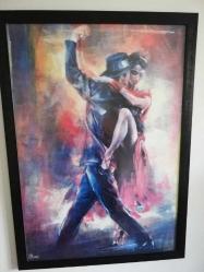 105x75cm camlı çerçeve baskı tablo.