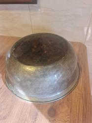 Büyük boy bakır tencere kapaksiz iç derinliği.35 cm