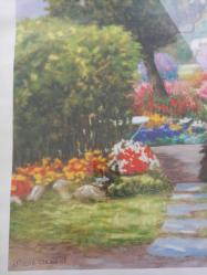 Tanınmış fransiz ressam nicole clement pastel baskı 80x58cm tablo.Masif çerçeve