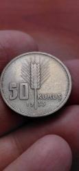 1935 GÜMÜŞ ATA YÜKSEK KONDİSYON 50 KURUŞ