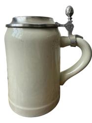 Nostaljik Alman Zinn Kapaklı Bira Bardağı TANKART