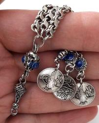 OSMANLI DÖNEMİ ANTİK MUHTEŞEM GÜMÜŞ SARAYSAL TESPİH PÜSKÜLÜ PP3LL1 PEK ÇIKMAZ