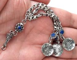 OSMANLI DÖNEMİ ANTİK MUHTEŞEM GÜMÜŞ SARAYSAL TESPİH PÜSKÜLÜ PP3LL1 PEK ÇIKMAZ