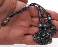 OSMANLI DÖNEMİ ANTİK MUHTEŞEM GÜMÜŞ SARAYSAL KAZAZ ÖRGÜLÜ TESPİH PÜSKÜLÜ 6K1ŞŞŞ1 PEK ÇIKMAZ