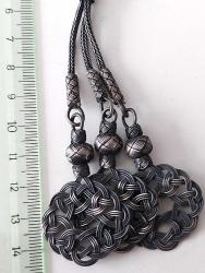 OSMANLI DÖNEMİ ANTİK MUHTEŞEM GÜMÜŞ SARAYSAL KAZAZ ÖRGÜLÜ TESPİH PÜSKÜLÜ 6K1ŞŞŞ1 PEK ÇIKMAZ