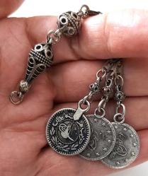 OSMANLI DÖNEMİ ANTİK MUHTEŞEM GÜMÜŞ SARAYSAL TESPİH PÜSKÜLÜ DDD2UU1 PEK ÇIKMAZ