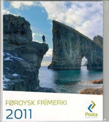 2011 Faroe Adaları Resmi Pul Yıllığı Føroysk Frímerki Posta Faroe Islands