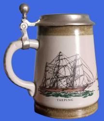 Almanya Marzi&Remy Orijinal Damgalı Avustralya Yelkenli Temalı Antika Kolleksiyonluk Tankart