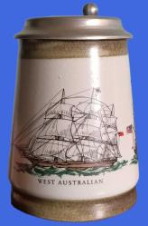 Almanya Marzi&Remy Orijinal Damgalı Avustralya Yelkenli Temalı Antika Kolleksiyonluk Tankart