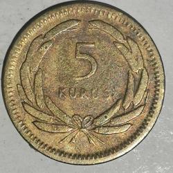 TÜRKİYE  1955    5   KURUŞ