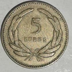 TÜRKİYE  1949    5   KURUŞ