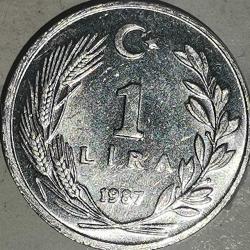 TÜRKİYE  1987   1  LİRA