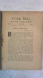 TÜRK DİLİ, AYLIK DİL VE YAZIN DERGİSİ - 1 ŞUBAT 1957 SAYI: 65 AGÂH SIRRI LEVEND - ORHAN HANÇERLİOĞLU - ÖMER ASIM AKSOY - CAHİT ÖZTELLİ - AYDIN OY - TAHİR PAMİR - ÜSTÜN BÜKER - H. GÜRBÜZ - LÜTFİ AY - MUZAFFER ATAOĞLU - SAMİ N. ÖZERDİM - HİKMET DİZDAROĞLU - İLHAN GEÇER - MUZAFFER UYGUNER - MEHMET TURAN YARAR - BESİM ATALAY - BEHÇET KEMAL ÇAĞLAR - SELAHATTİN BATU - JÜLİDE GÜLİZAR ERGÜVEN - COŞKUN ERTEPINAR - ABDULLAH ÖZTEMİZ - MEHMET SALİHOĞLU - İSMET ERCAN - NİHAT GENÇ - YAŞAR GÜNGÖR - BAHA GALİP TUNALIGİL - DOĞAN NACİ AKSAN - KENAN AKANSU - HURŞİT SAİM - ENGİN ÜNSAL - HÜLÂGÛ İLHAN TUNÇ - COŞKUN ARDA - M. CELÂL ERTUĞAY  SIZI - ZORUNLU ÖĞRENİM - GÜLSÜN - ÇOCUKLUĞUM - ÖZ - UMUT PEŞİNDE - YABANCI KELİME SALGINI - REŞAT NURİ GÜNTEKİN - AKINCILARDAN BİR AKINCI - ANLATAMADIĞIM - BİR DÜŞÜNCE İKİ DÜZELTME - XVIII. YÜZYILIN BÜYÜK SANATÇISI RESSAM LEVNİ - DEDE KORKUT’TA ATASÖZLERİ II - SELÂM - BU ŞEHİR - YAŞAMAK ÜSTÜNE - HAYDARPAŞA GARINDA - KARANLIK ÖZGÜRLÜK - GECE P - TAM TAKIM EKSİKSİZ 72 SAYFA