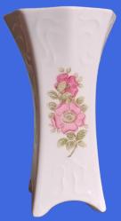 Almanya Bavaria Porselen Çiçek Desenli Orijinal Damgalı Vazo