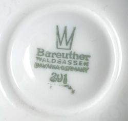 Almanya Bavaria Porselen Çiçek Desenli Orijinal Damgalı Vazo