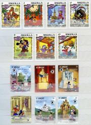 Koleksiyon Pulları,200 Çeşit Walt Disney,Çizgi Film Karekterleri Konulu Damgasız Koleksiyon