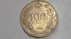 TÜRKİYE CUMHURİYETİ 100 LİRA 1986  (ÇT)